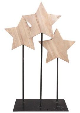Wooden Stars on a metal Base 28 x 40 x 10 cm