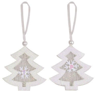 White Tree 5,5 x 7 x 0,5 cm, 2 pcs