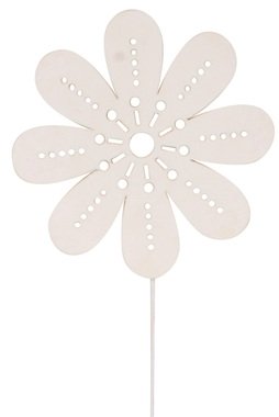 Wooden Flower 8 x 8 x 0,3 cm + Wire