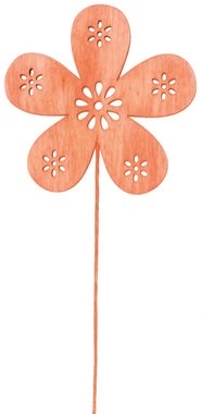 Wooden Flower 8 x 6 x 0,3 cm + Wire