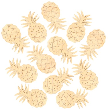 Wooden Pineapple 4 x 6 x 0,3 cm, 6 pcs