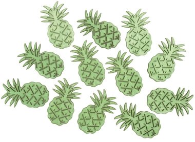 Wooden Pineapple 2,5 x 4 x 0,3 cm, 12 pcs