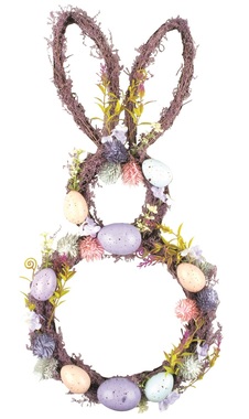 Wicker Easter Bunny Deco 23 x 48 x 5,5 cm