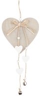 Hanging Wooden Heart 12 x 25 x 0,5 cm, Grey 