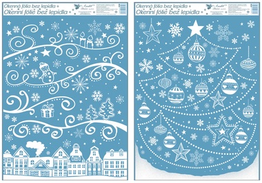 Decorative Window Cling with Glitter Christmas 35 × 50 cm