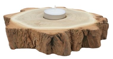 Wooden Candle Holder 10 cm 