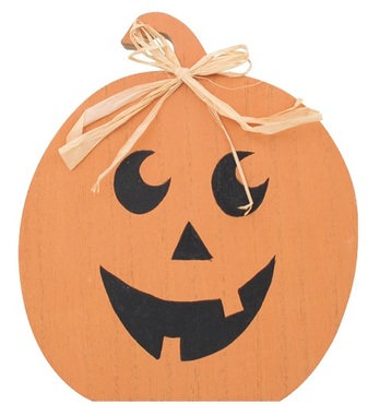 Standing Wooden Pumpkin 17 cm