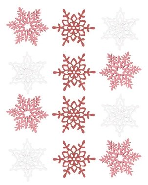 4 cm-es fa díszek, 12 db zacskóban