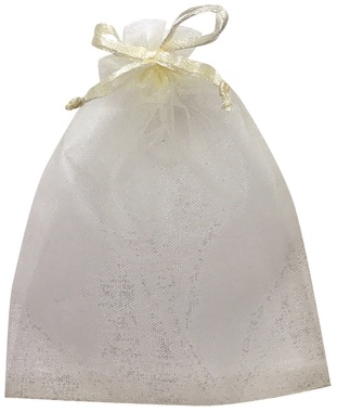 Organza táska sárga 9x12 cm