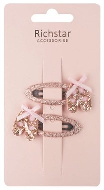 Hair clips – Dance shoes, Glitter, 5.5 × 3 × 0.5 cm, 2 pcs