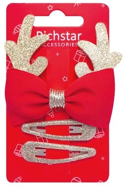 Christmas hair clip, Set, 3 pcs