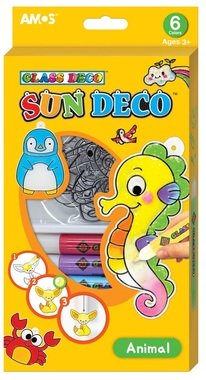 Glass Deco Set 6 colors 10,5 ml + 6 suncatchers SEA