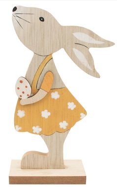Standing Wooden Lady Rabbit 10 x 16 x 4,5 cm