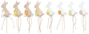 Wooden Rabbit 4 x 7,5 x 0,5 cm + Stick 