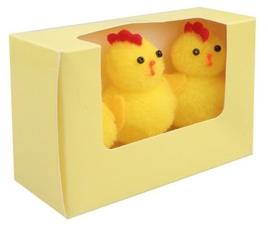 Chickens 3 x 6 x 3 cm, 3 pcs in Paper Box