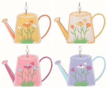 12 x 7,5 x 0,5 cm-es fa öntözőkanna akasztáshoz