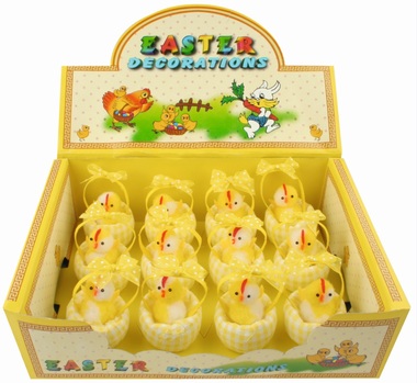 Chicken in Basket 4 x 7 x 4 cm, 12 pcs Box