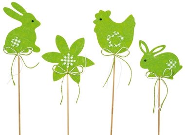 Easter Decoration on Stick 9 x 9 x 0,3 cm + Stick 