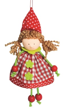 Hanging Fabric Doll 7 x 14 x 3,5 cm
