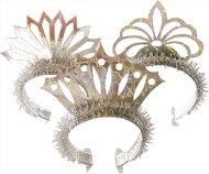 Silver Headband with Crown 6 pcs in Bag